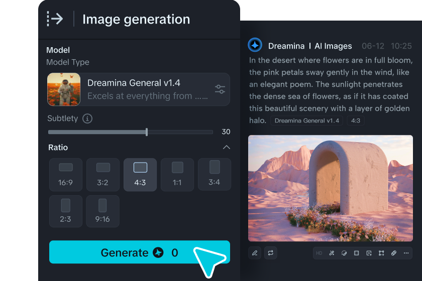 Memilih Seedance 5.0 di generator gambar AI
