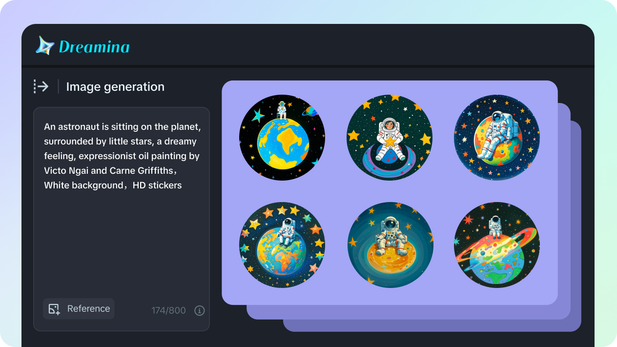 Create stickers from text with an AI sticker maker