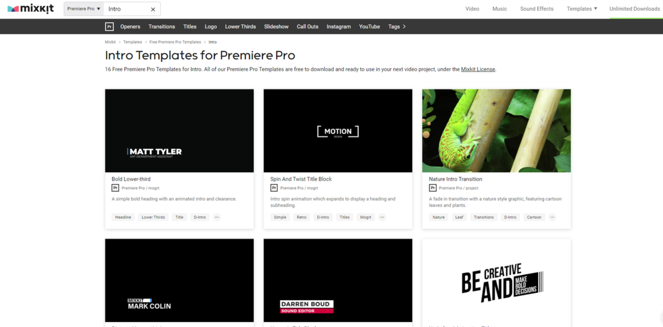 Mogrt Premiere Pro Free: Beste gratis sjablonen voor Premiere Pro