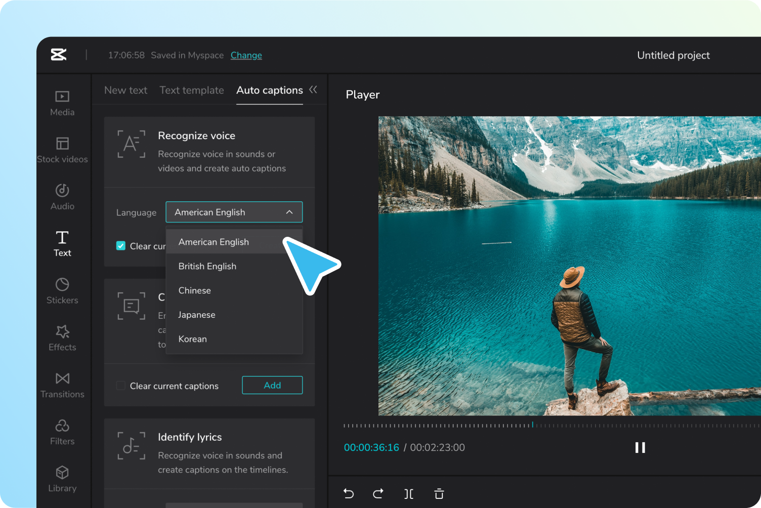 Generate captions instantly