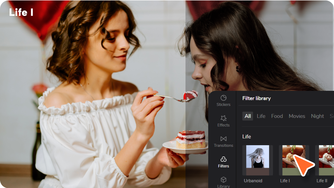 Select the Filter from Filter Library of CapCut