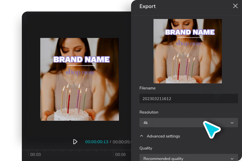 Share and Export your Birthday Video