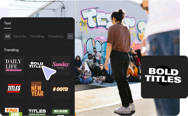 Slideshow maker with engaging captions
